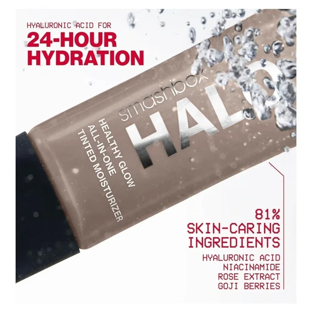 Smashbox Halo Healthy Glow All-In-One Tinted Moisturizer 1.4 Gl oz Tan Deep New